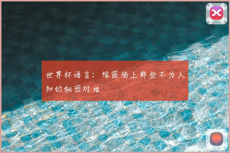 世界杯语言：绿茵场上那些不为人知的秘密对话