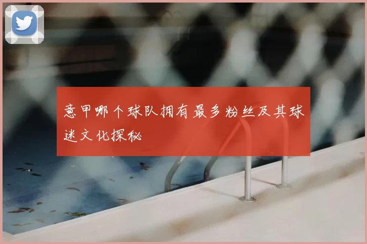 意甲哪个球队拥有最多粉丝及其球迷文化探秘